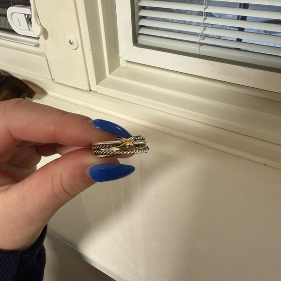 David Yurman Two-Tone Cable Ring - Picture 2 of 4